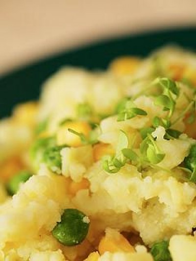 Corn and Pea Mashed Potatoes
